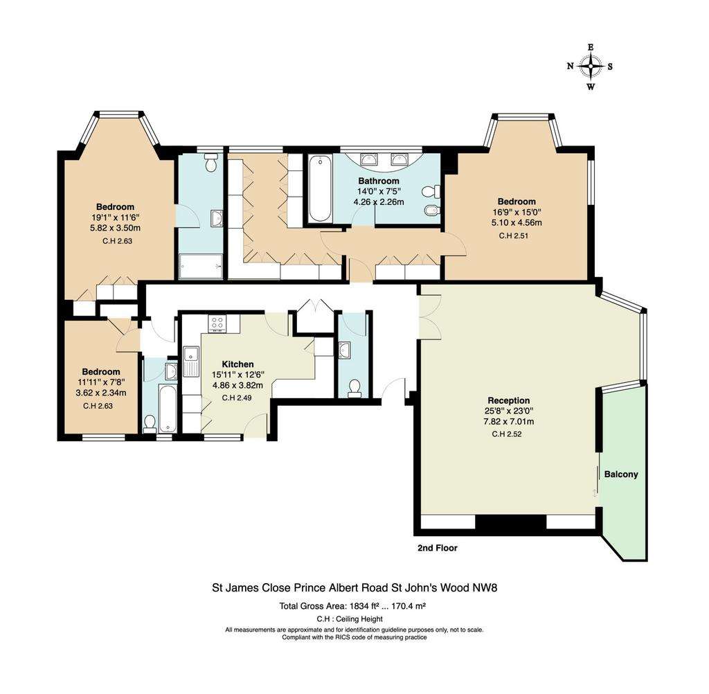 3 bedroom flat to rent - floorplan