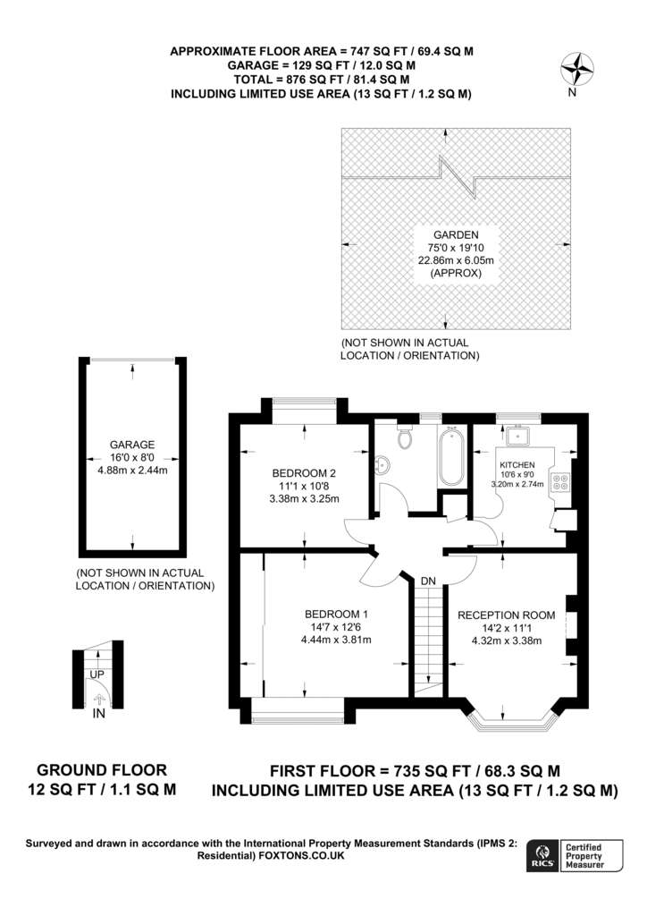 2 bedroom maisonette to rent - floorplan