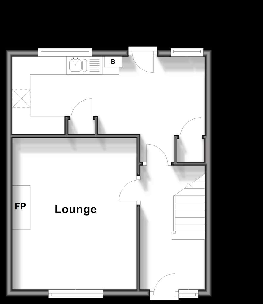 3 bedroom terraced house for sale - floorplan