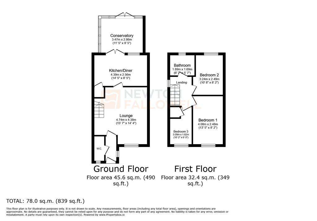 3 bedroom semi-detached house for sale - floorplan