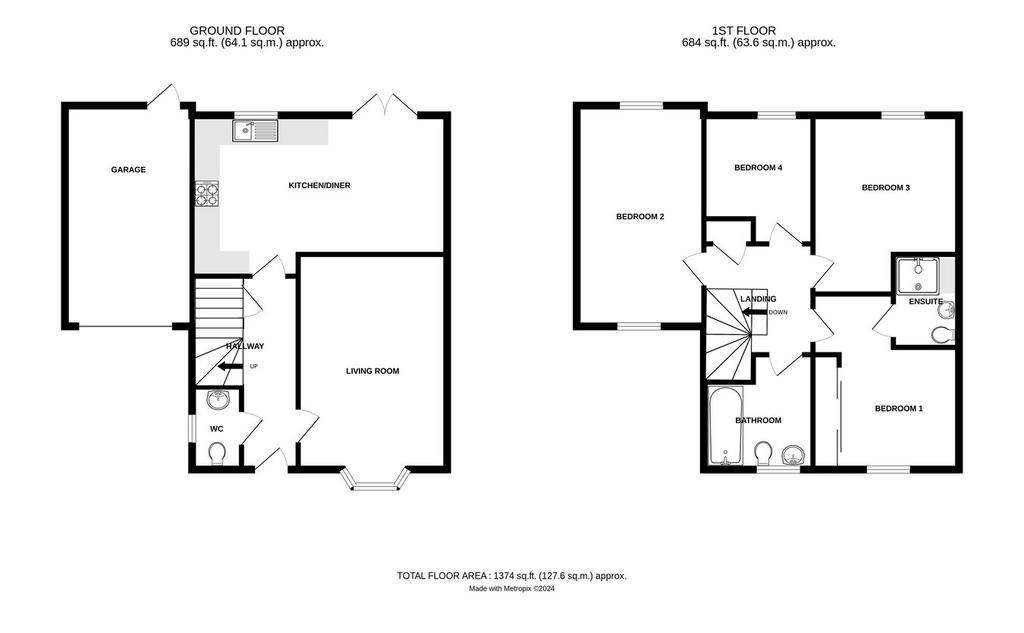 4 bedroom detached house for sale - floorplan