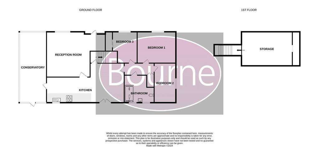 3 bedroom bungalow to rent - floorplan