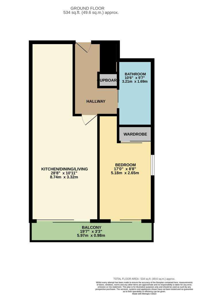 1 bedroom flat for sale - floorplan