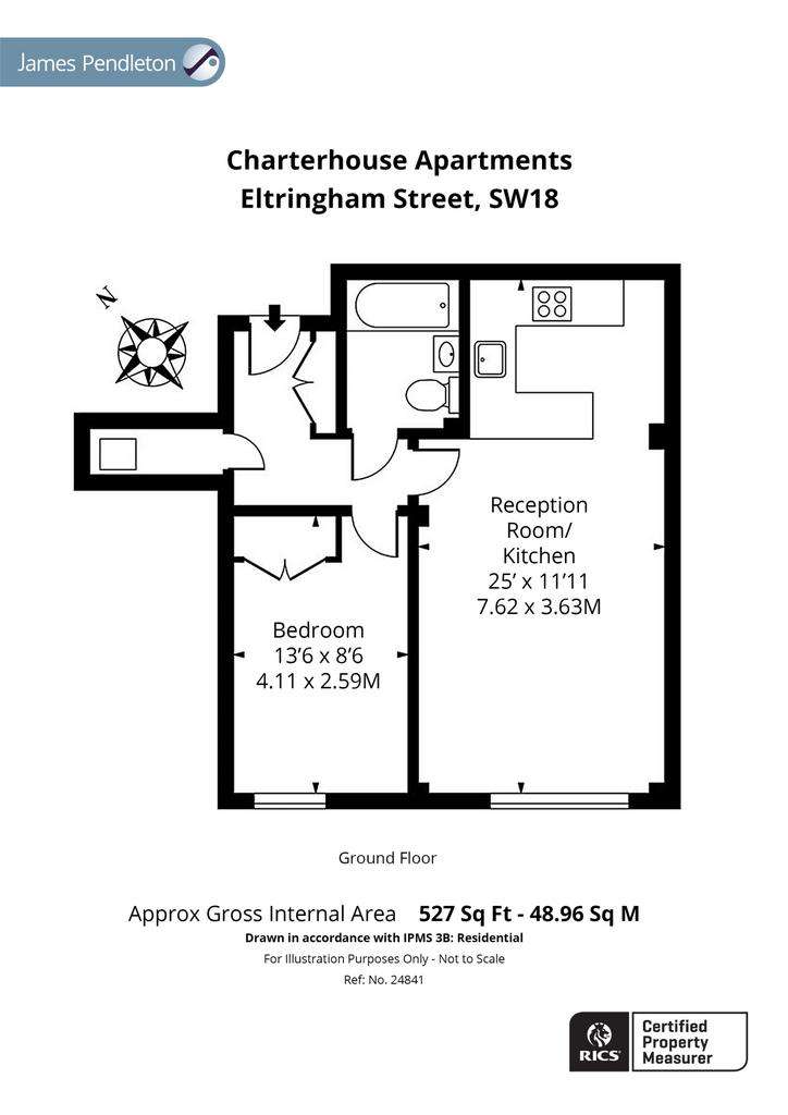 1 bedroom flat for sale - floorplan