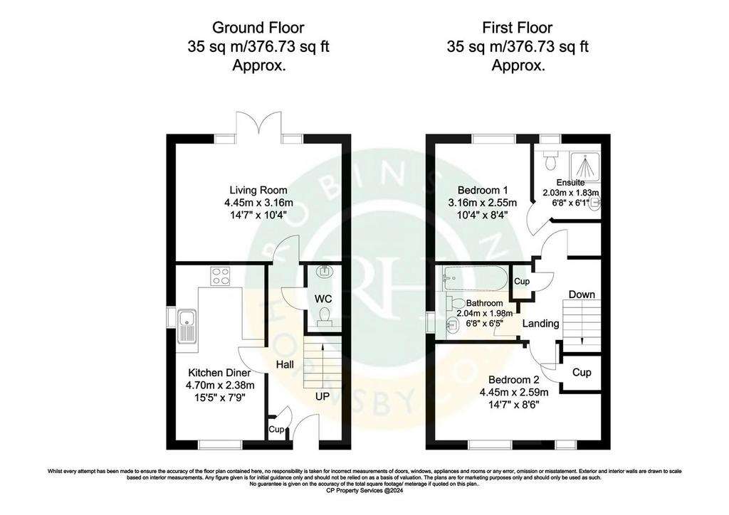 2 bedroom semi-detached house for sale - floorplan