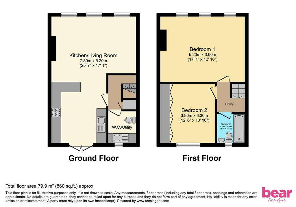 2 bedroom flat for sale - floorplan