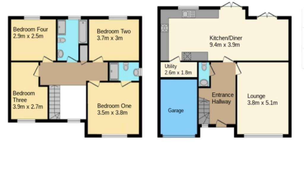 4 bedroom detached house for sale - floorplan