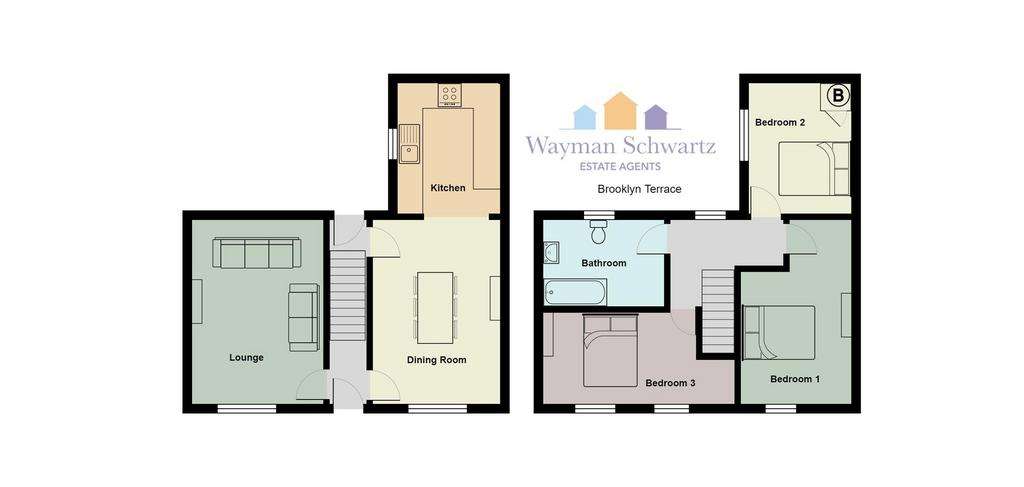 3 bedroom terraced house for sale - floorplan