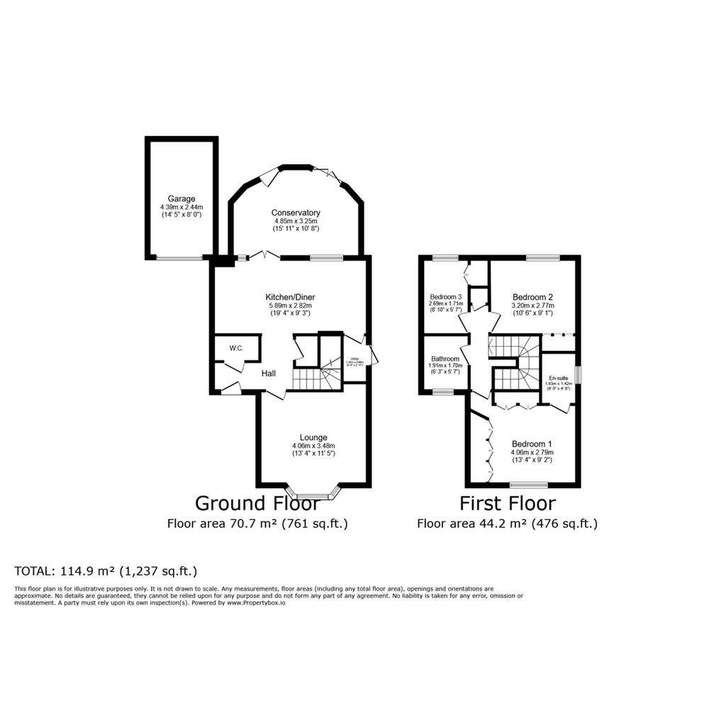 3 bedroom detached house for sale - floorplan