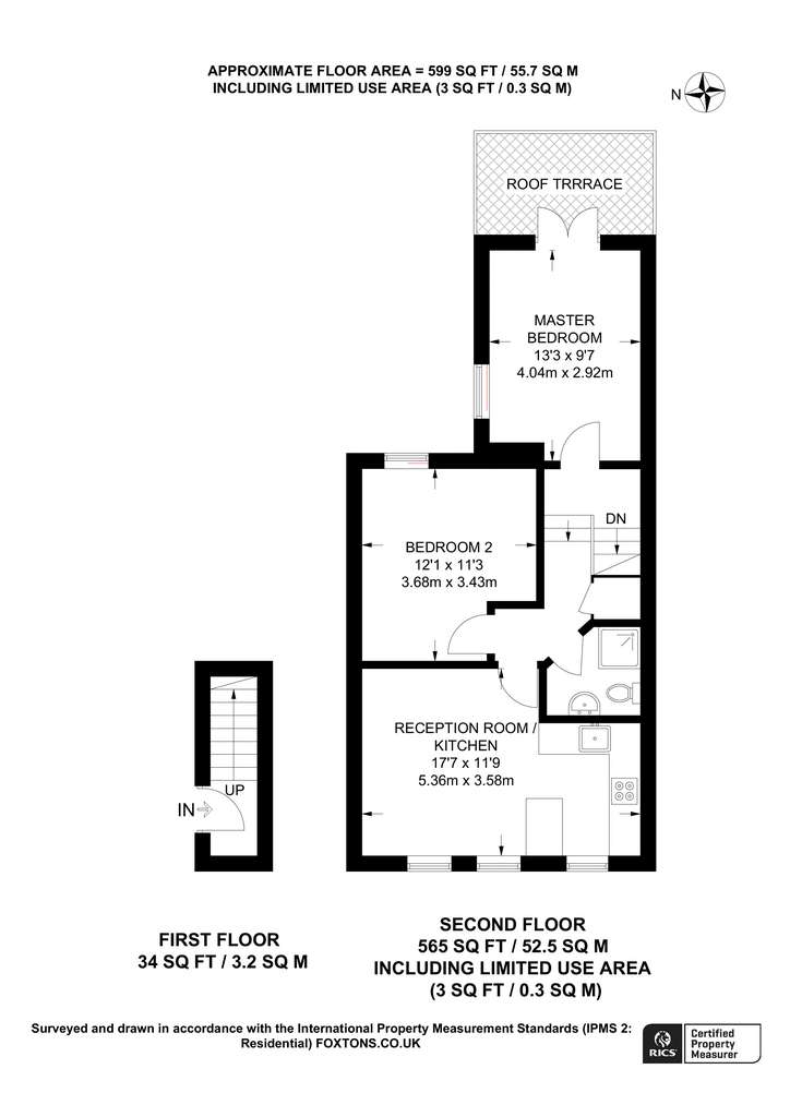 2 bedroom flat to rent - floorplan