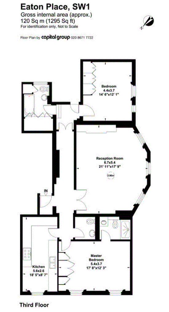 2 bedroom flat to rent - floorplan