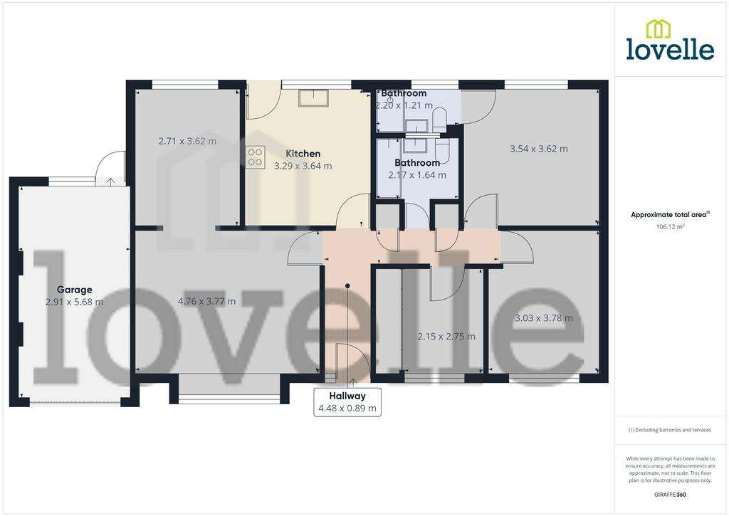 3 bedroom detached bungalow for sale - floorplan