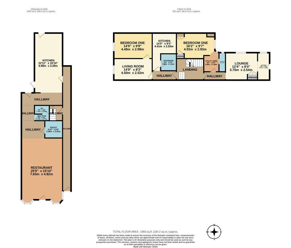 2 bedroom terraced house for sale - floorplan