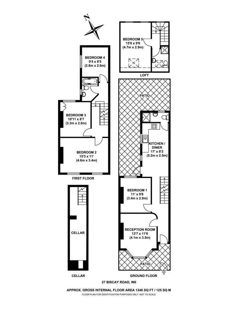 6 bedroom terraced house to rent - floorplan