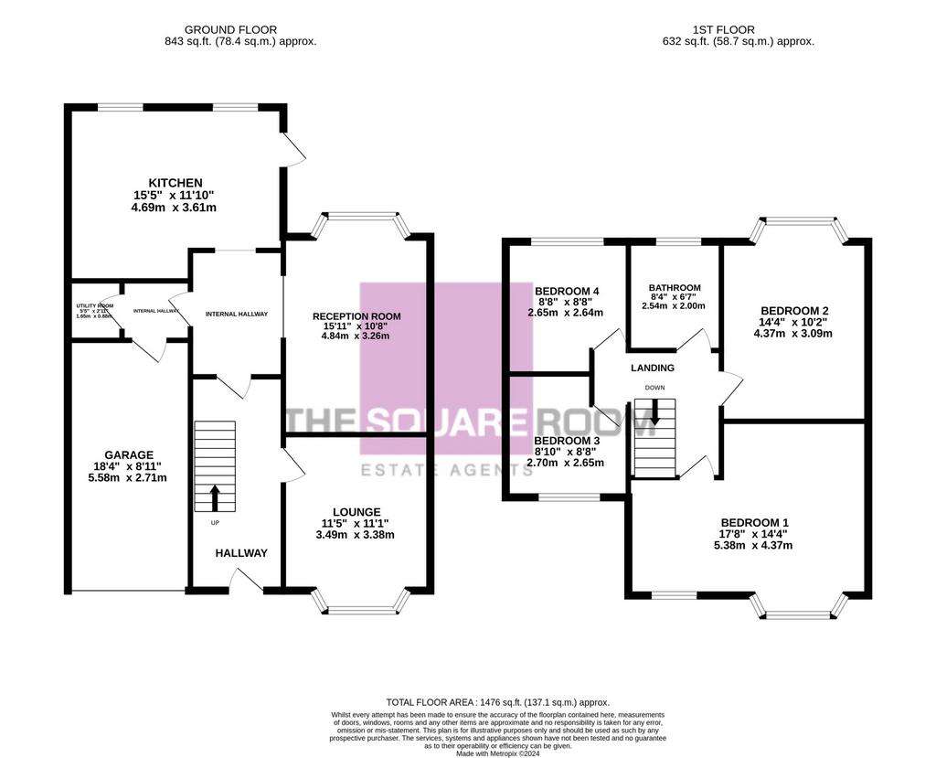 4 bedroom semi-detached house for sale - floorplan