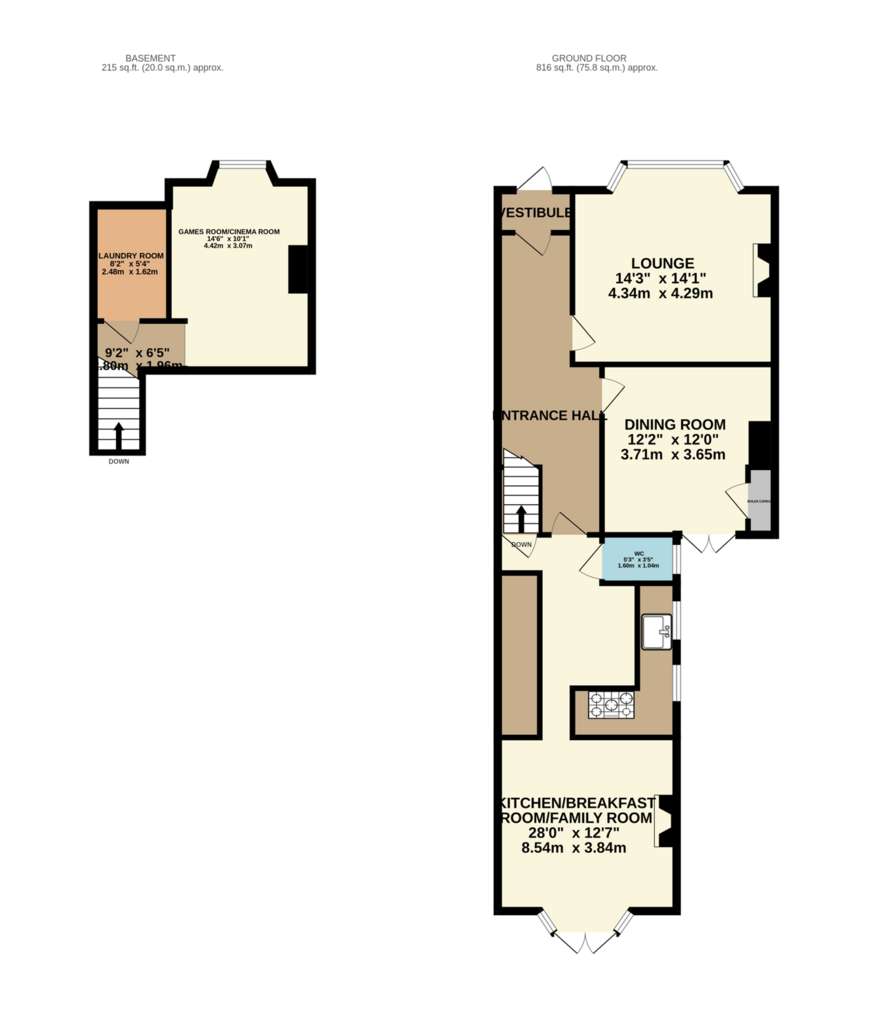 5 bedroom town house for sale - floorplan