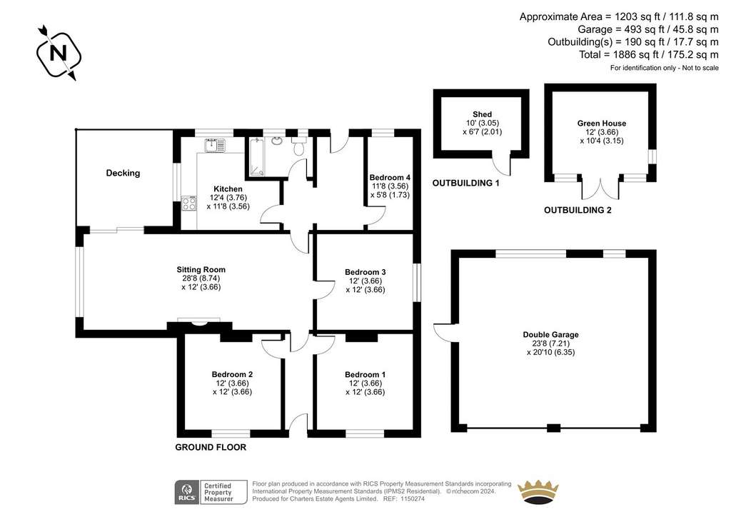 3 bedroom bungalow for sale - floorplan