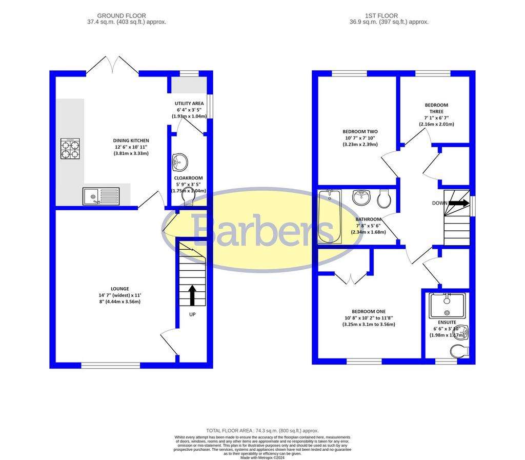 3 bedroom semi-detached house to rent - floorplan