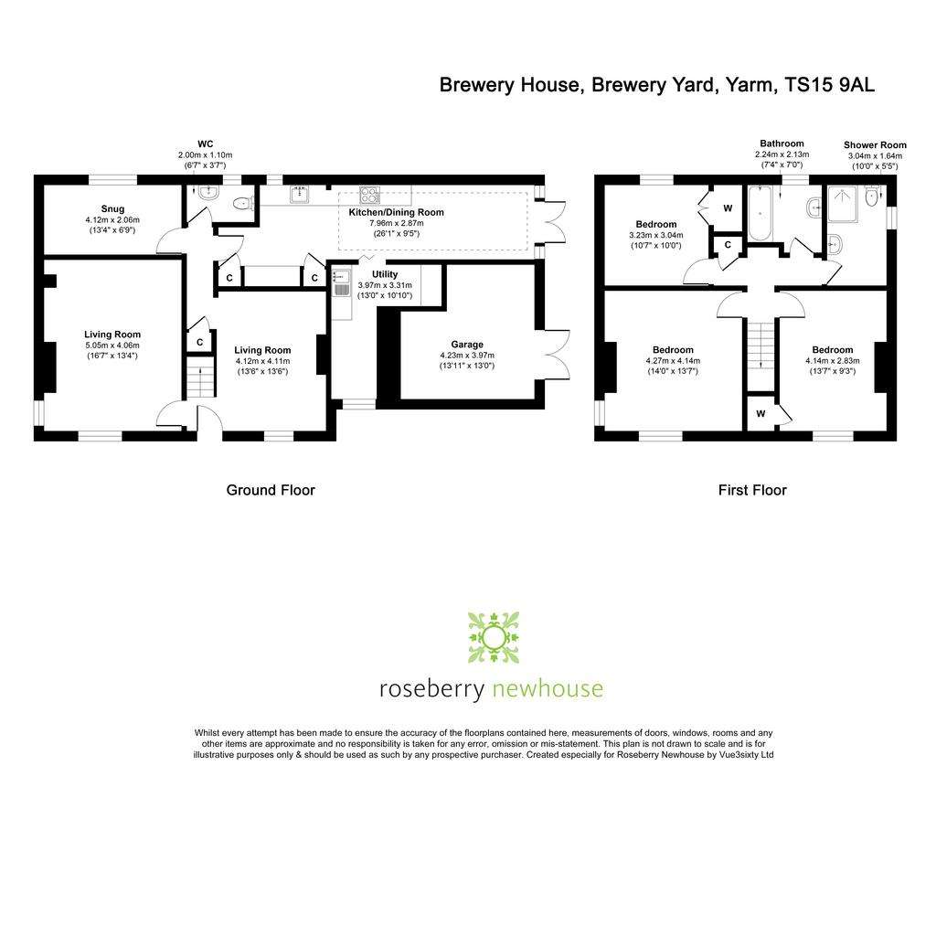 3 bedroom end of terrace house for sale - floorplan