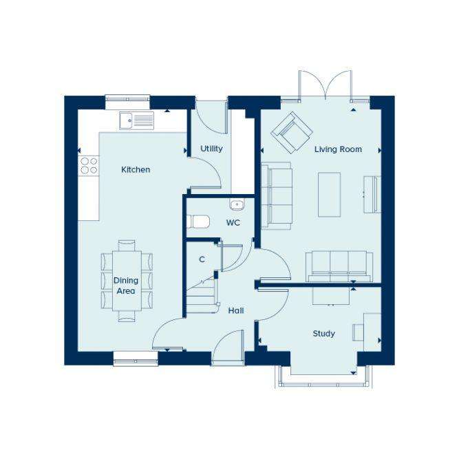 4 bedroom detached house for sale - floorplan