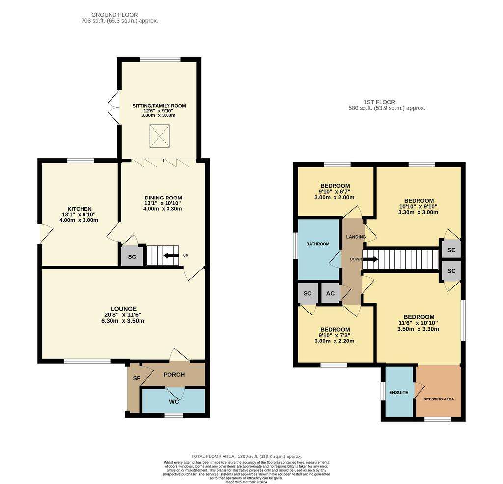 4 bedroom detached house for sale - floorplan