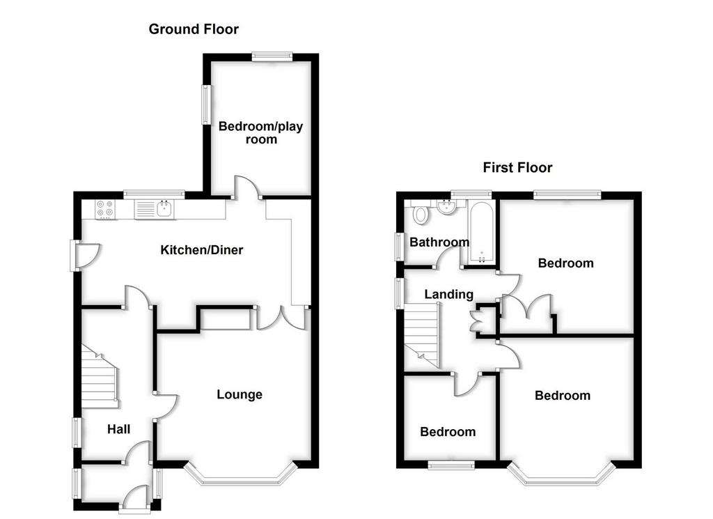 4 bedroom semi-detached house for sale - floorplan