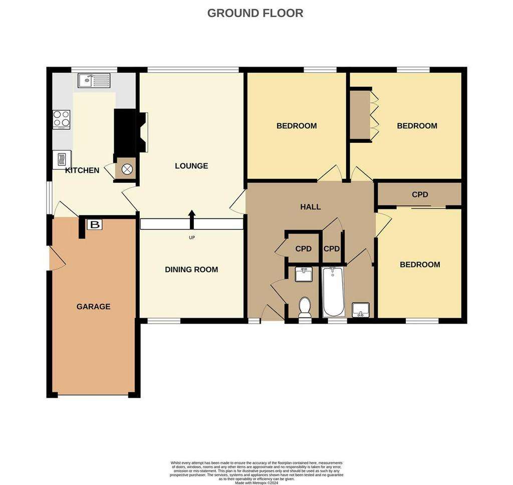 3 bedroom bungalow for sale - floorplan