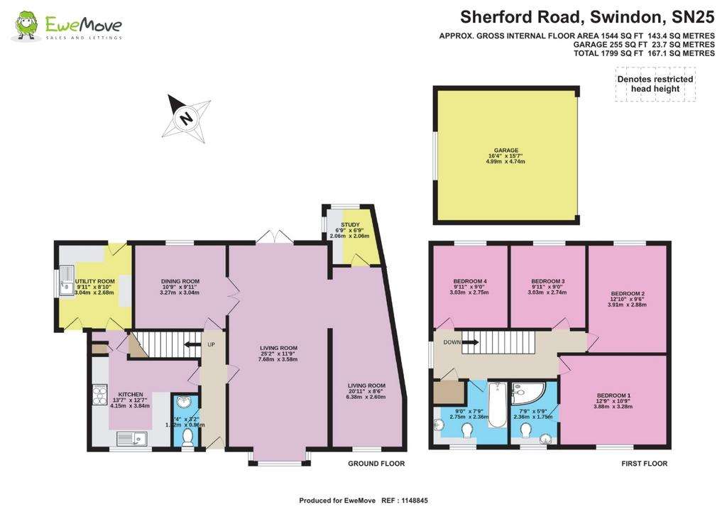 4 bedroom detached house for sale - floorplan