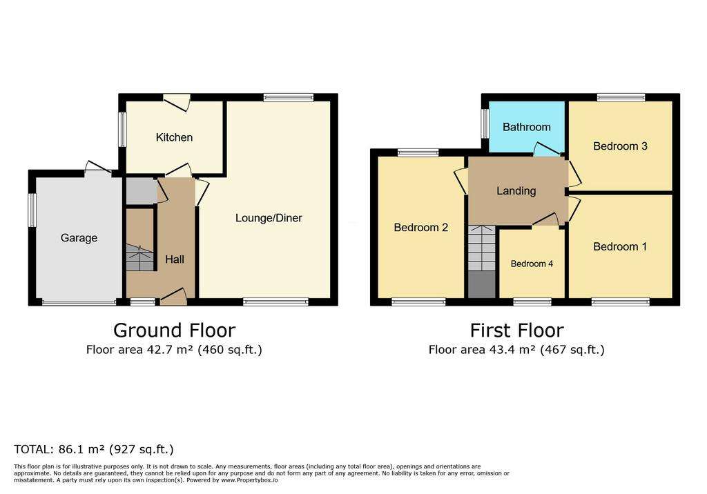 4 bedroom semi-detached house for sale - floorplan