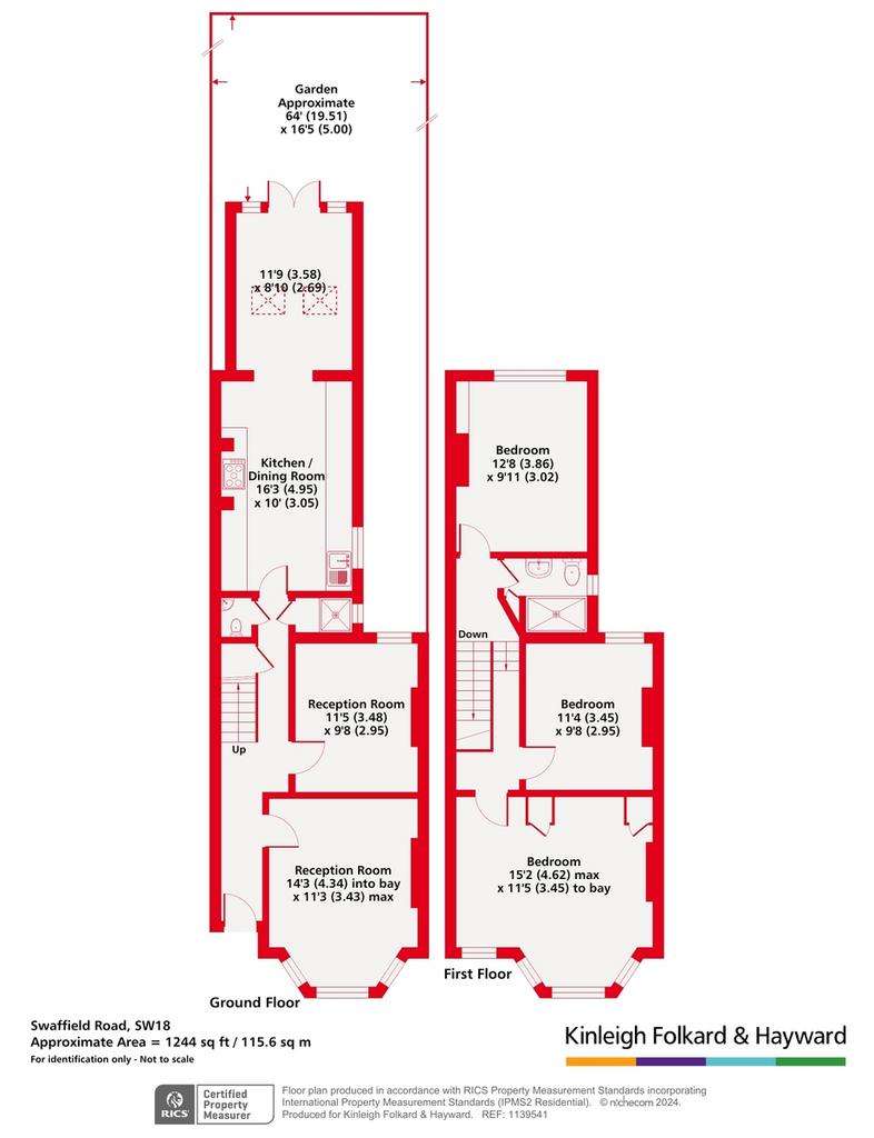 3 bedroom terraced house for sale - floorplan