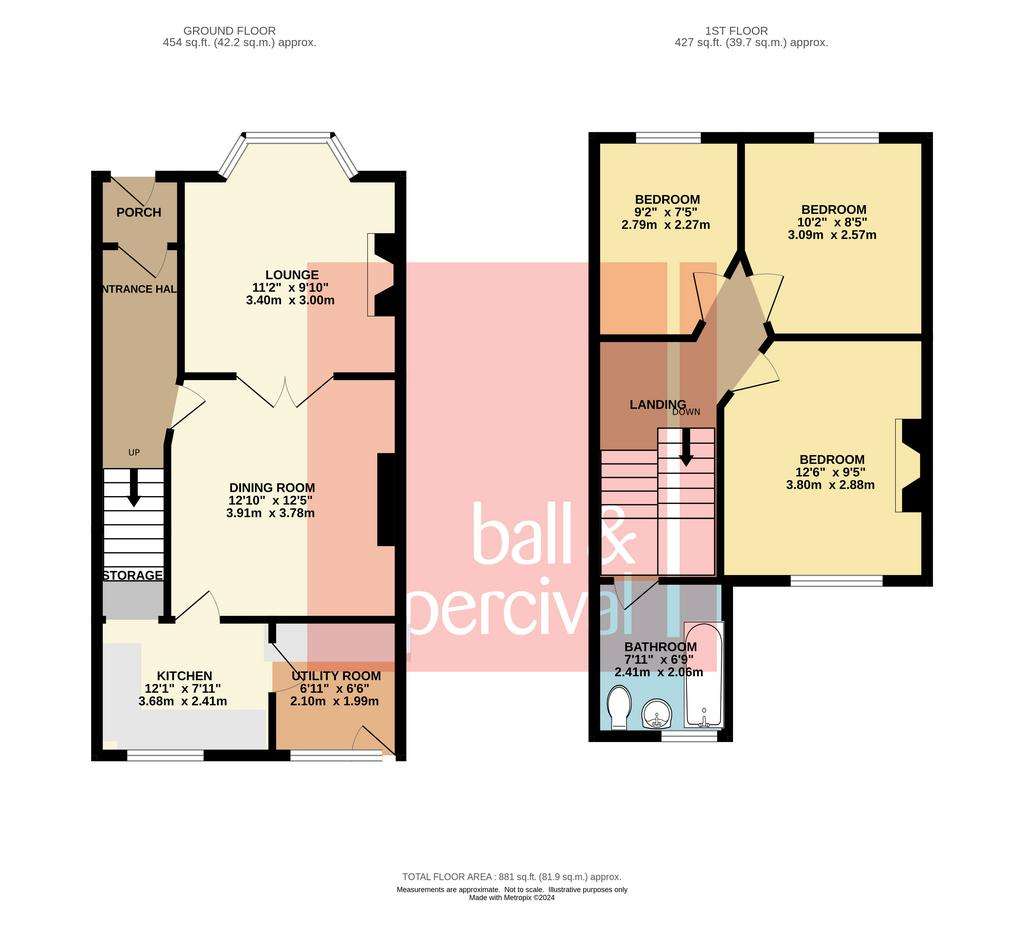 3 bedroom semi-detached house for sale - floorplan