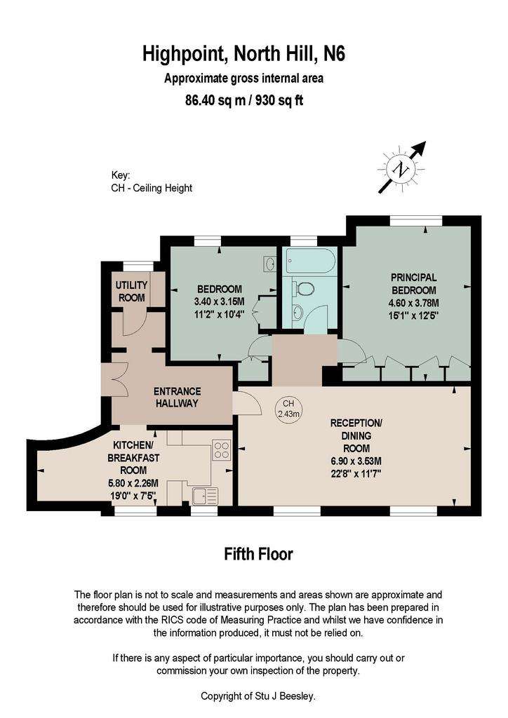 2 bedroom flat for sale - floorplan