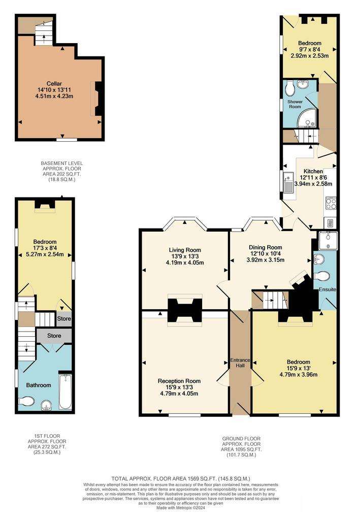 3 bedroom detached bungalow for sale - floorplan