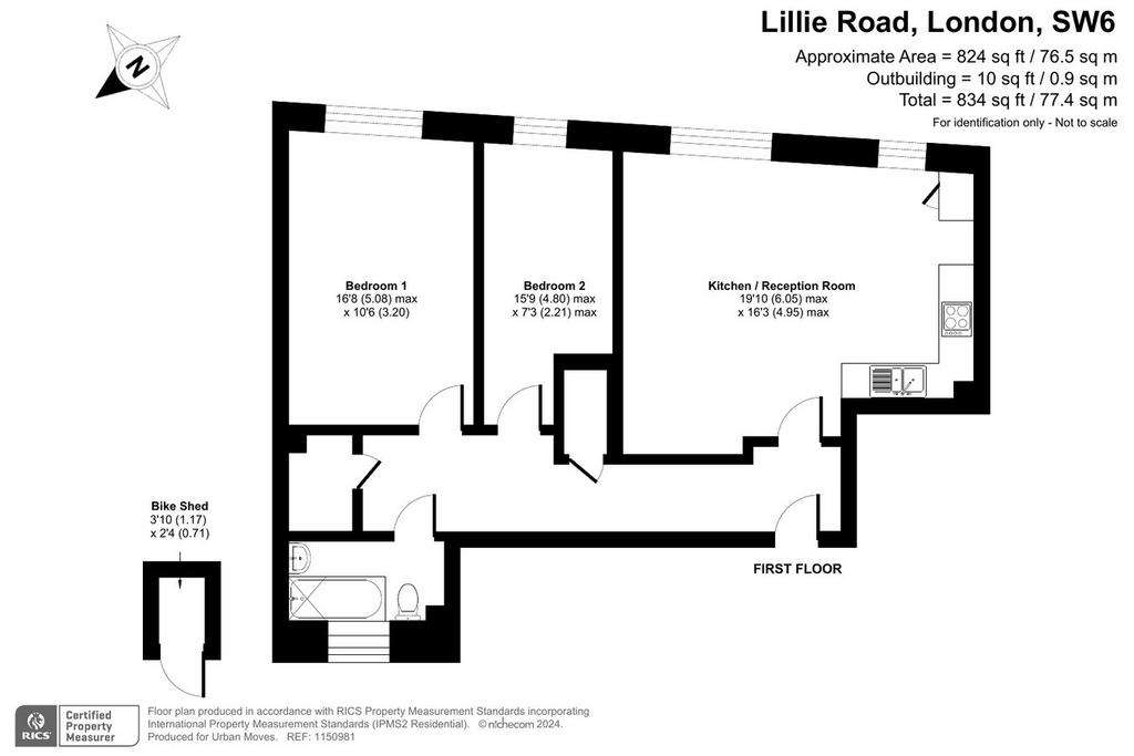 2 bedroom flat for sale - floorplan