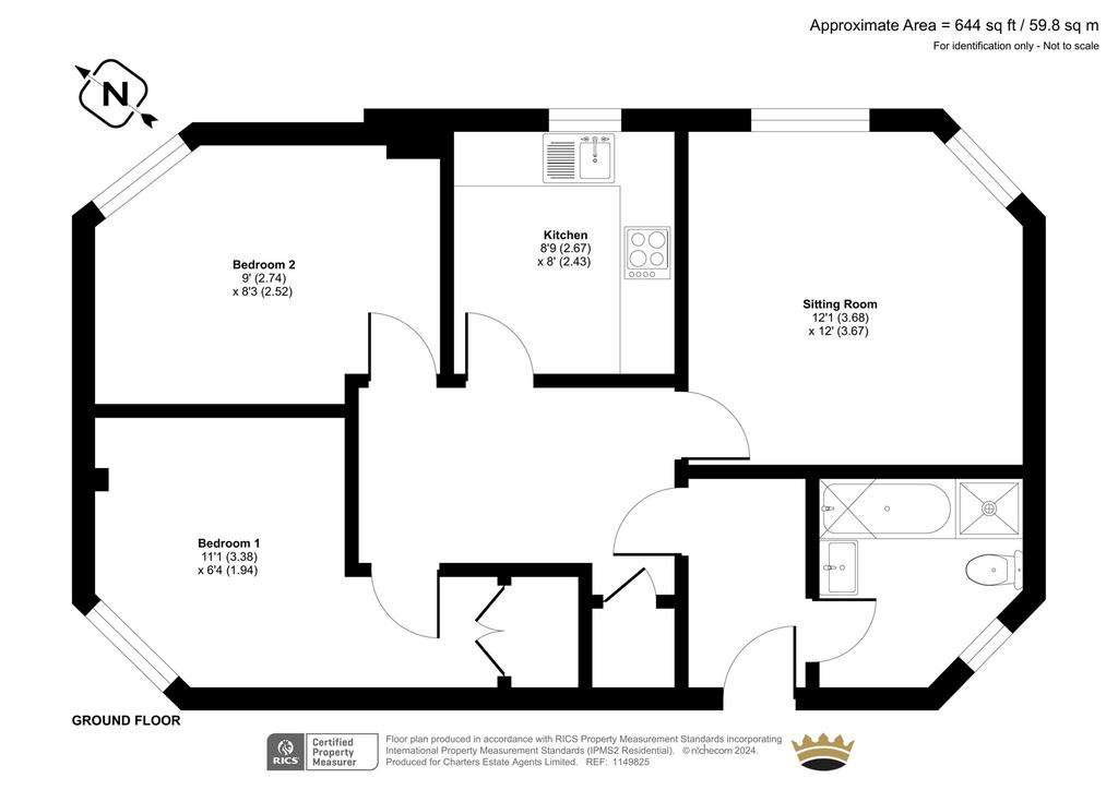 2 bedroom flat for sale - floorplan