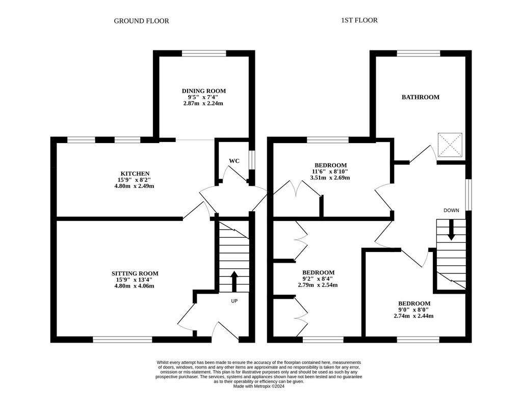 3 bedroom semi-detached house for sale - floorplan