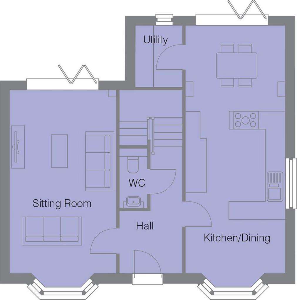 4 bedroom semi-detached house for sale - floorplan