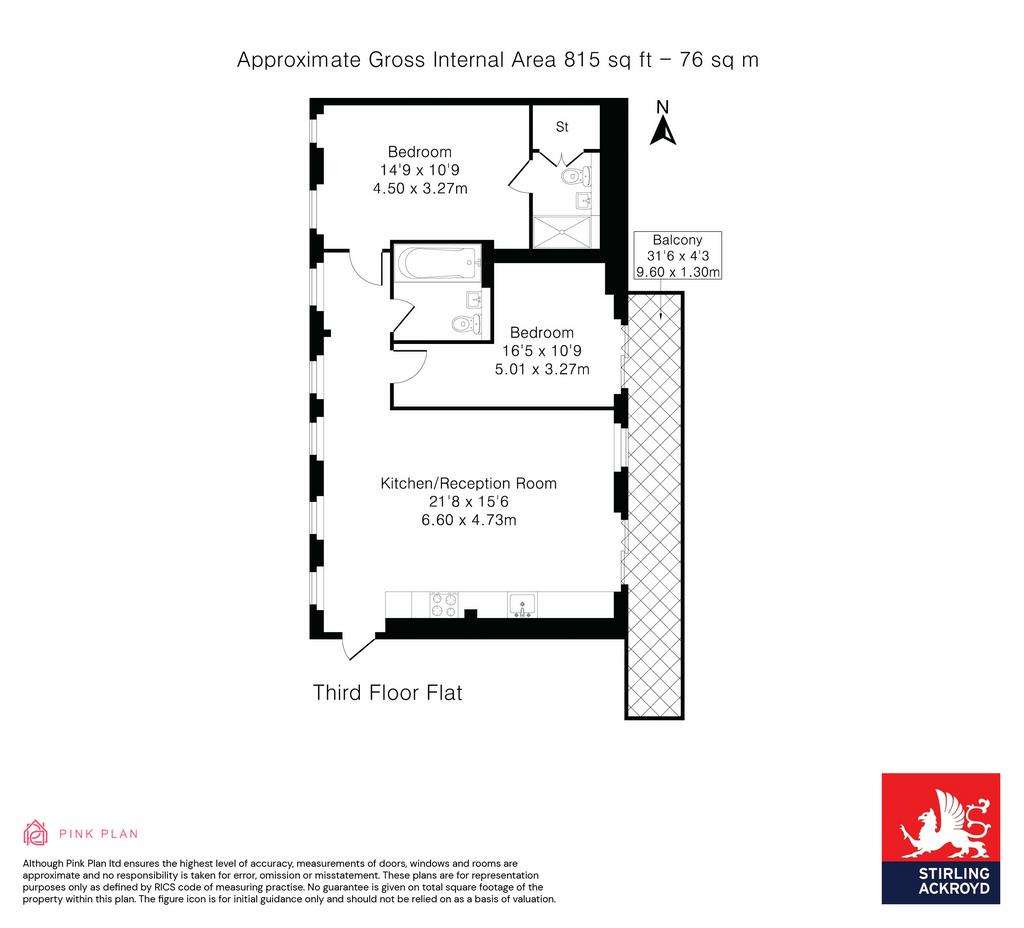 2 bedroom flat for sale - floorplan