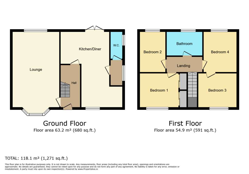 4 bedroom semi-detached house for sale - floorplan