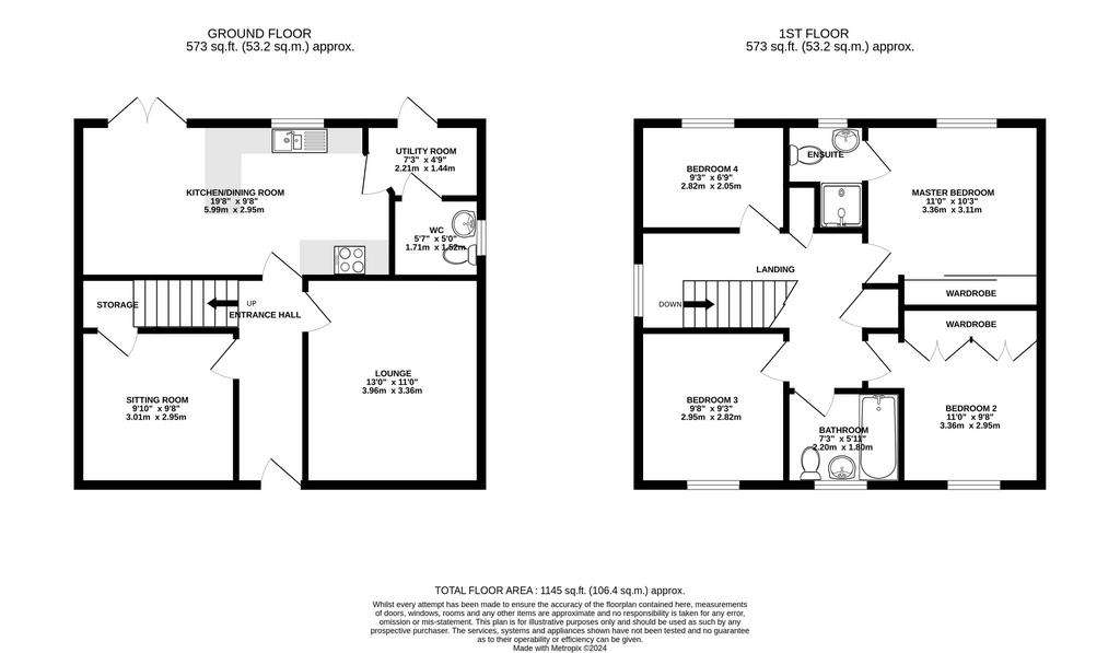 4 bedroom detached house to rent - floorplan