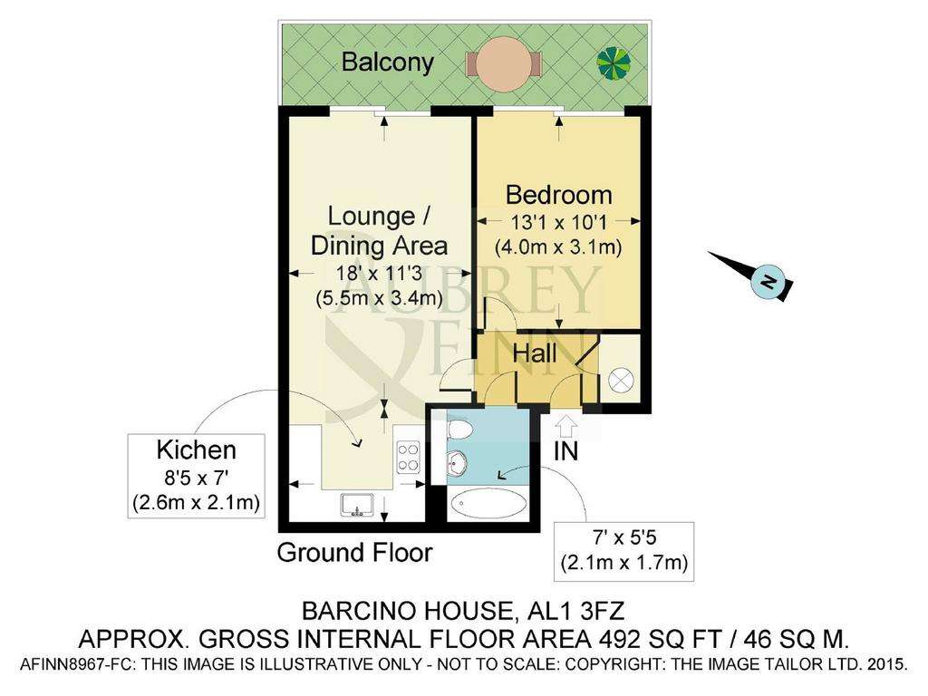 1 bedroom flat for sale - floorplan