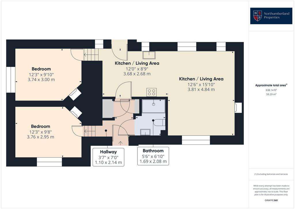 2 bedroom cottage for sale - floorplan