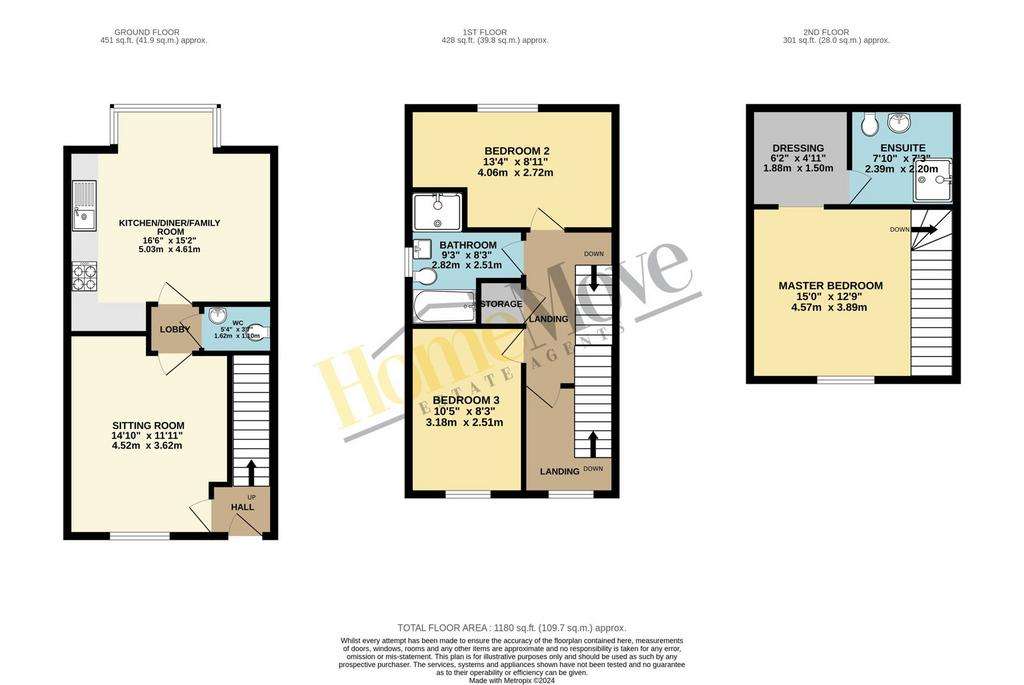 3 bedroom semi-detached house for sale - floorplan