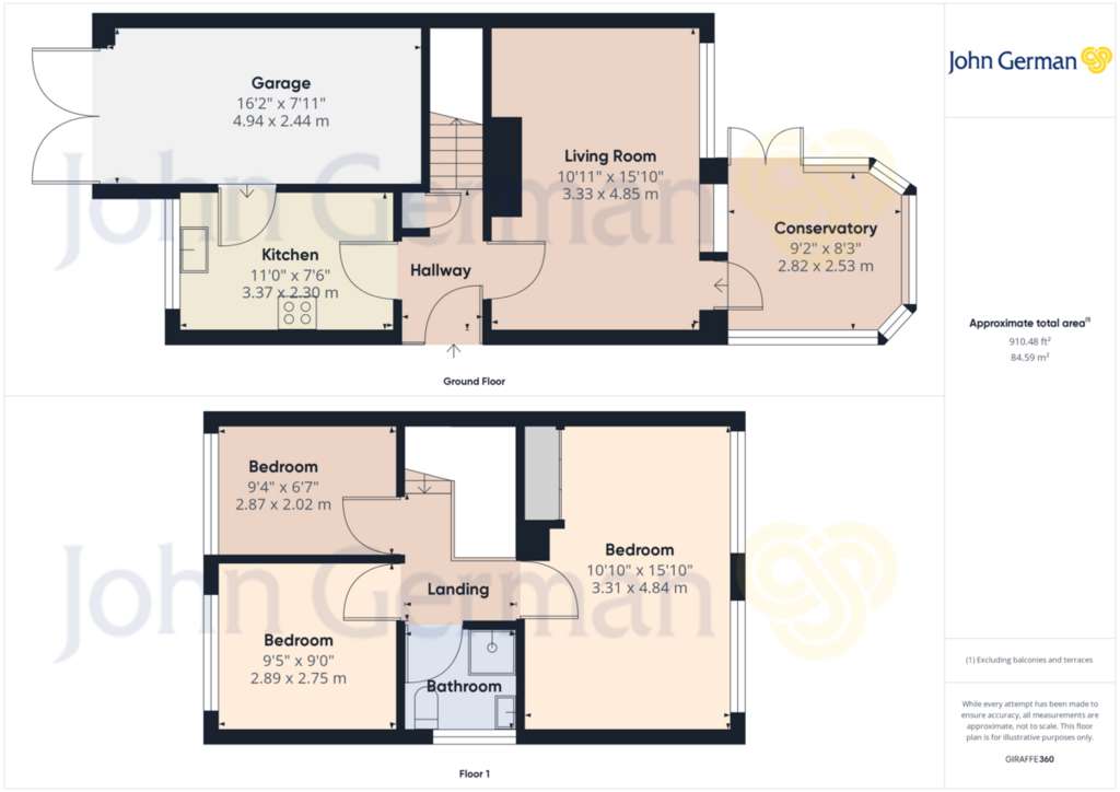 3 bedroom semi-detached house for sale - floorplan