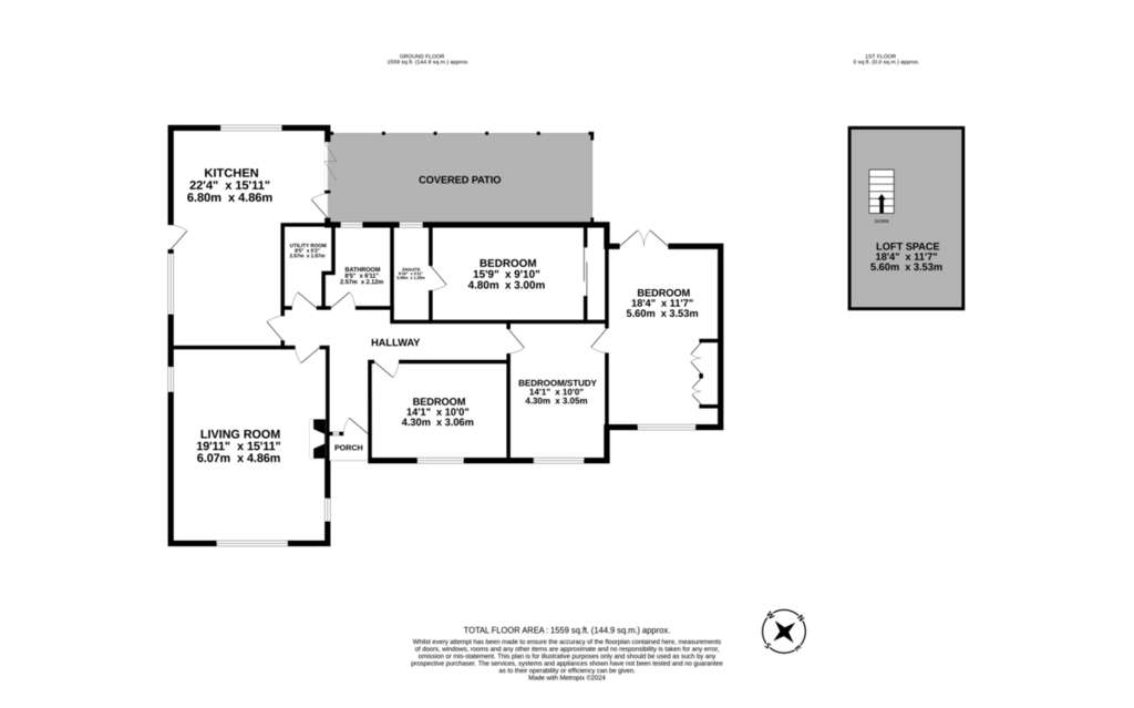 4 bedroom detached bungalow for sale - floorplan