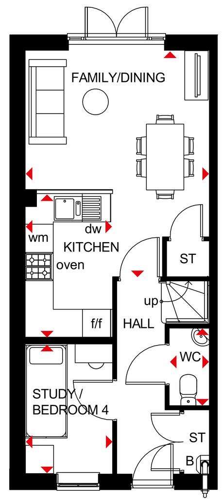 3 bedroom town house for sale - floorplan