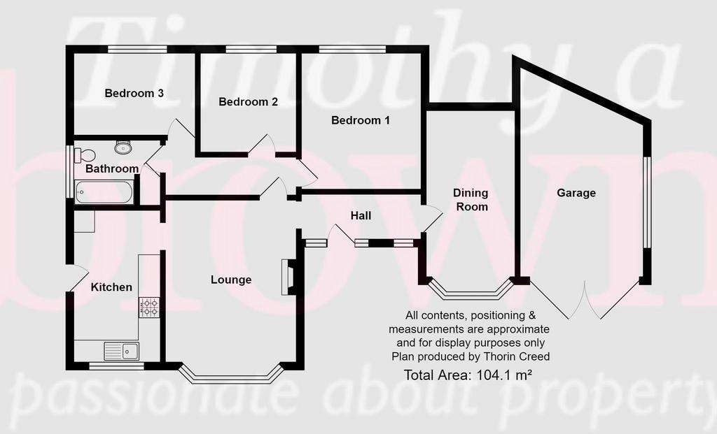 3 bedroom bungalow to rent - floorplan