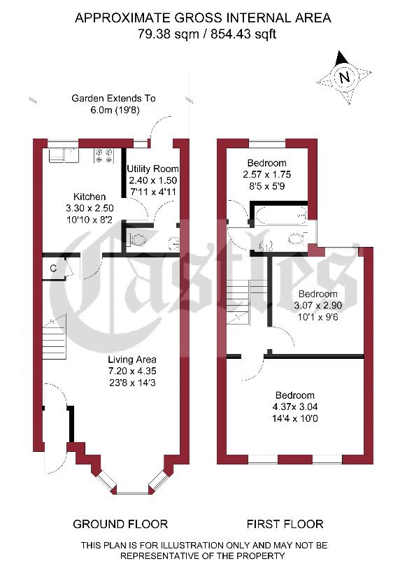 3 bedroom detached house for sale - floorplan