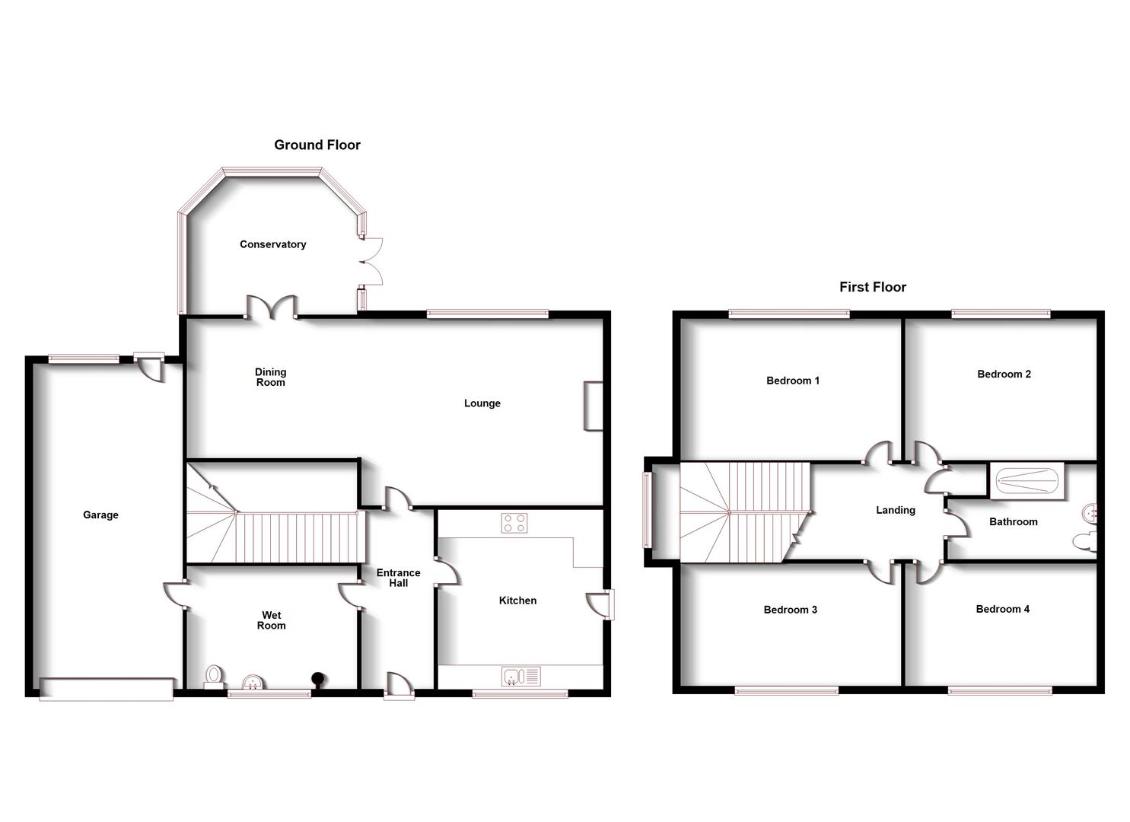 4 bedroom detached house for sale - floorplan