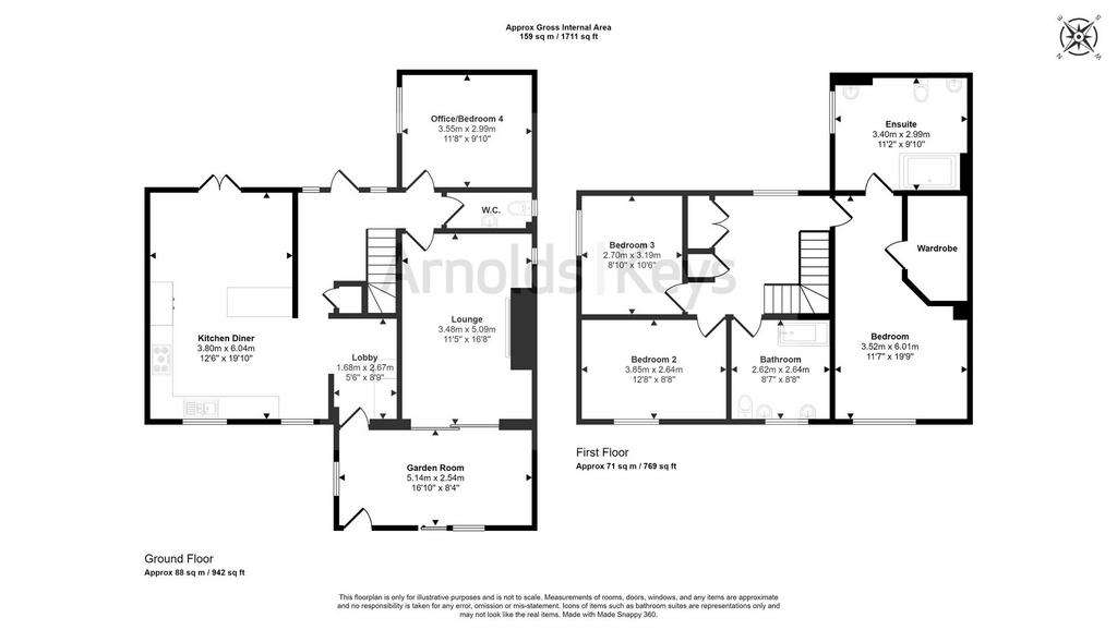 4 bedroom detached house for sale - floorplan